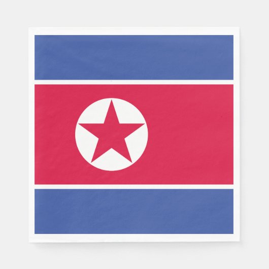 北朝鮮国旗 スタンダードランチョンナプキン (正面)