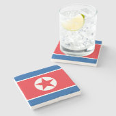 北朝鮮国旗 ストーンコースター (横)