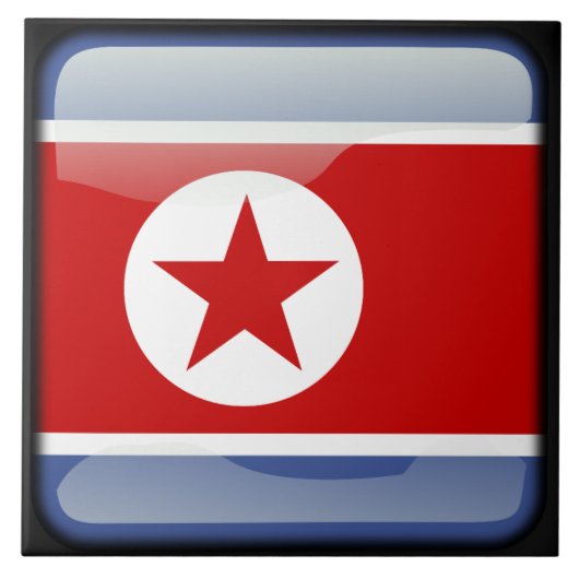 北朝鮮国旗 タイル (正面)