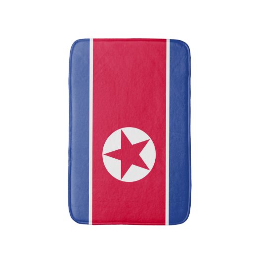 北朝鮮国旗 バスマット (正面縦)