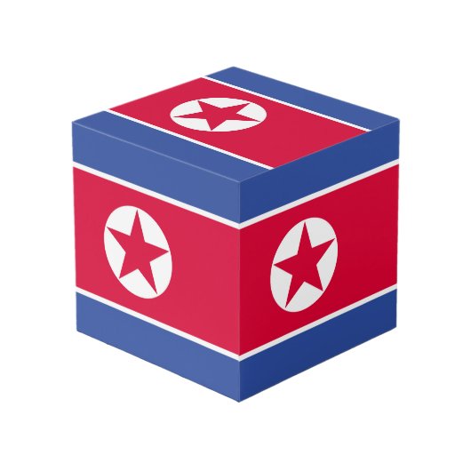 北朝鮮国旗 フォトキューブ (正面アングル)