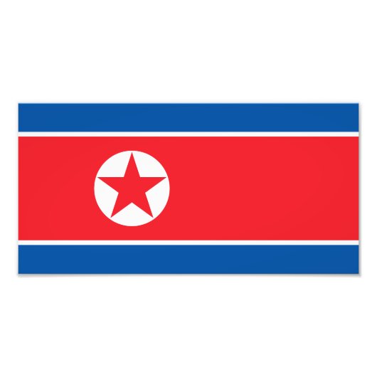 北朝鮮国旗 フォトプリント            (正面)