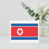 北朝鮮国旗 ポストカード (スタンド正面)