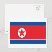 北朝鮮国旗 ポストカード (正面/裏面)