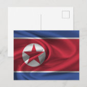 北朝鮮国旗 ポストカード (正面/裏面)