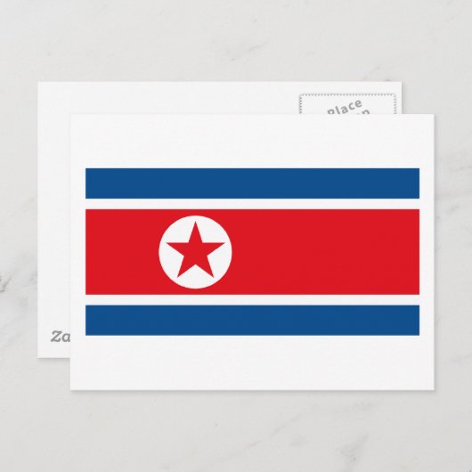 北朝鮮国旗 ポストカード (正面/裏面)