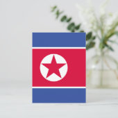 北朝鮮国旗 ポストカード (スタンド正面)