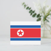 北朝鮮国旗 ポストカード (スタンド正面)