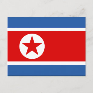 北朝鮮国旗 ポストカード