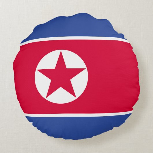 北朝鮮国旗 ラウンドクッション (裏面)