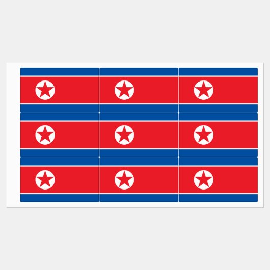 北朝鮮国旗 ラベル (シート)