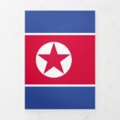 北朝鮮国旗 三つ折りカード (カバー)