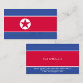 北朝鮮国旗 名刺 (正面/裏面)