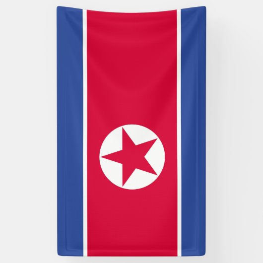 北朝鮮国旗 横断幕 (縦)
