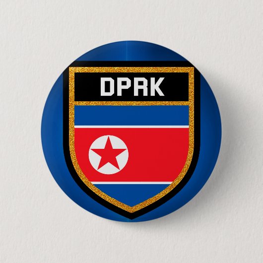 北朝鮮国旗 缶バッジ (正面)