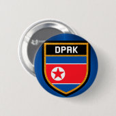 北朝鮮国旗 缶バッジ (正面&裏面)