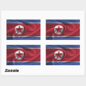北朝鮮国旗 長方形シール (シート)