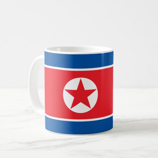 北朝鮮国旗(DPRK) コーヒーマグカップ (正面左)