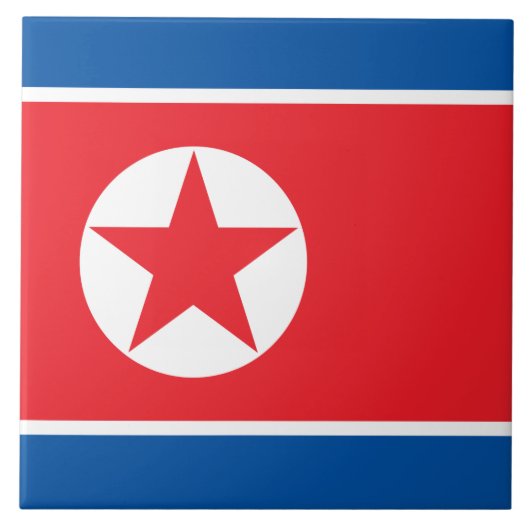 北朝鮮国旗(DPRK) タイル (正面)