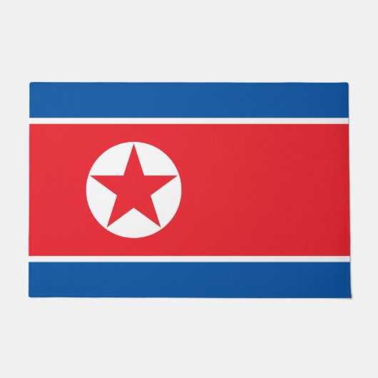 北朝鮮国旗(DPRK) ドアマット (正面)
