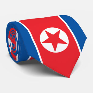 北朝鮮国旗(DPRK) ネクタイ