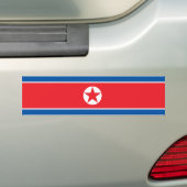 北朝鮮国旗(DPRK) バンパーステッカー (車上)