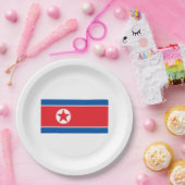 北朝鮮国旗(DPRK) ペーパープレート (パーティー)