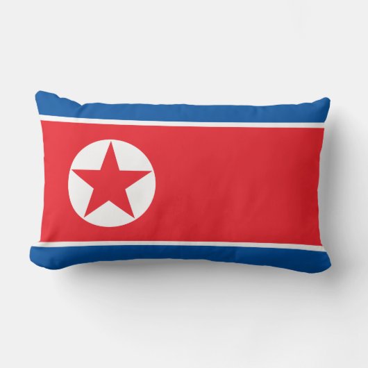 北朝鮮国旗(DPRK) ランバークッション (正面)