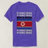 北朝鮮国旗 Tシャツ (デザイン正面)