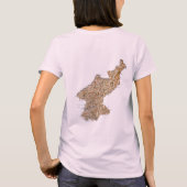 北朝鮮国旗x地図Tシャツ Tシャツ (裏面)