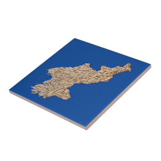 北朝鮮地図タイル タイル (側面)