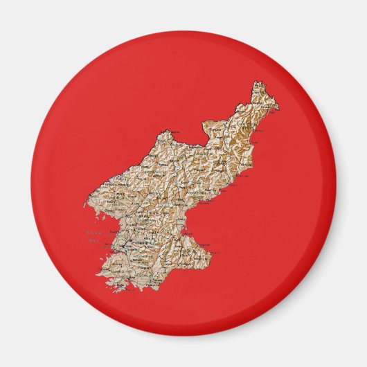 北朝鮮地図マグネット マグネット (正面)