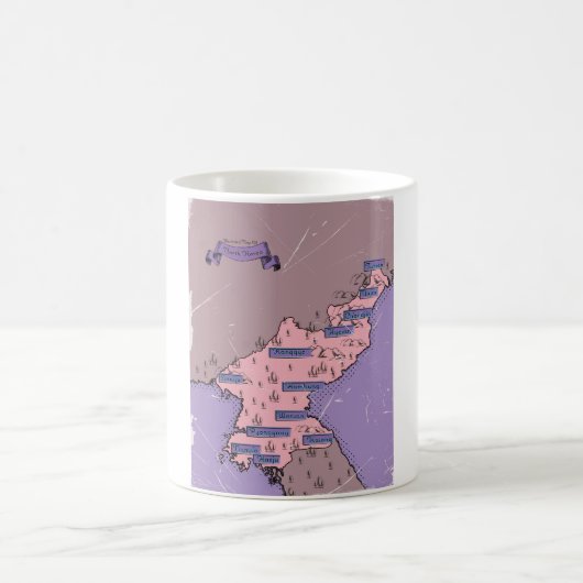 北朝鮮地図 コーヒーマグカップ (中央)