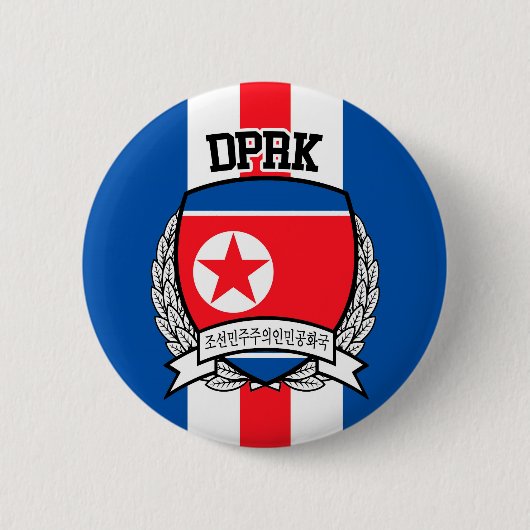 北朝鮮 缶バッジ (正面)
