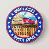 北朝鮮 缶バッジ (正面)