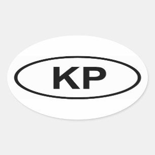 北朝鮮"KP " 楕円形シール