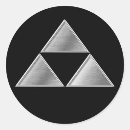 北条家紋銀クロム ラウンドシール