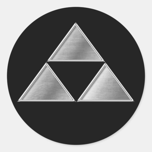 北条家紋銀クロム ラウンドシール (正面)