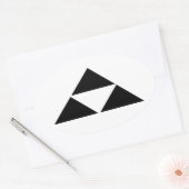 北条鱗 楕円形シール (封筒)