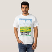 北東イングランド旅行ポスター。 Tシャツ (正面フル)
