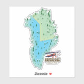 北東グリーンランド国立公園の地図 シール (シート)