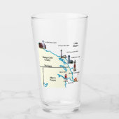北東ロワーミシガンライトハウスガラス タンブラーグラス (正面)