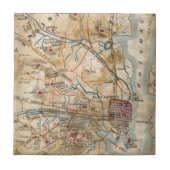 北東ヴァージニア(1862年)のヴィンテージの地図 タイル (正面)