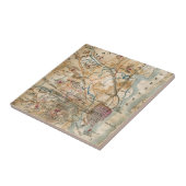 北東ヴァージニア(1862年)のヴィンテージの地図 タイル (側面)