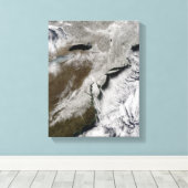 北東州に雪が降統一されたる キャンバスプリント (インサイチュ (ウッドフロア))