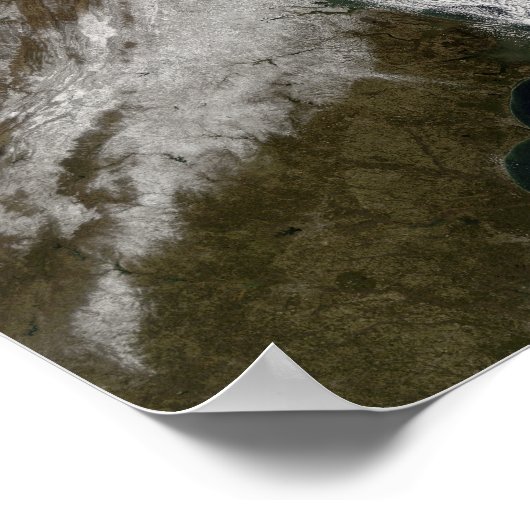 北東州に雪が降統一されたる ポスター (角)