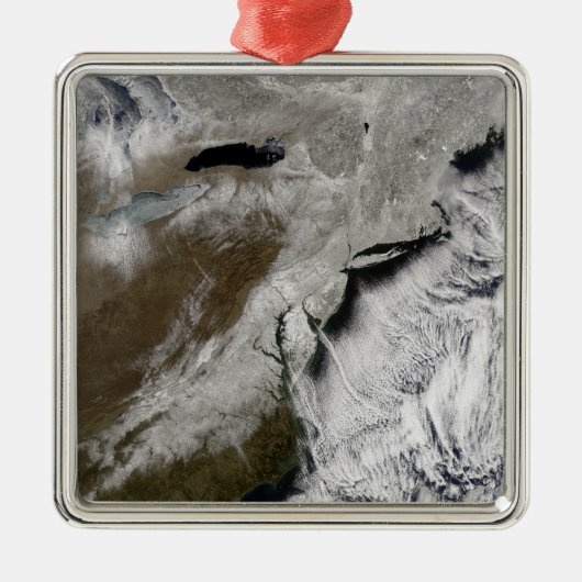 北東州に雪が降統一されたる メタルオーナメント (正面)