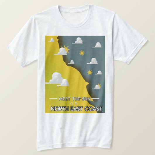 北東海岸で太陽に出会う Tシャツ (デザイン正面)