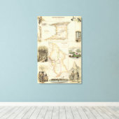 北東海岸のイギリス領 キャンバスプリント (インサイチュ (ウッドフロア))