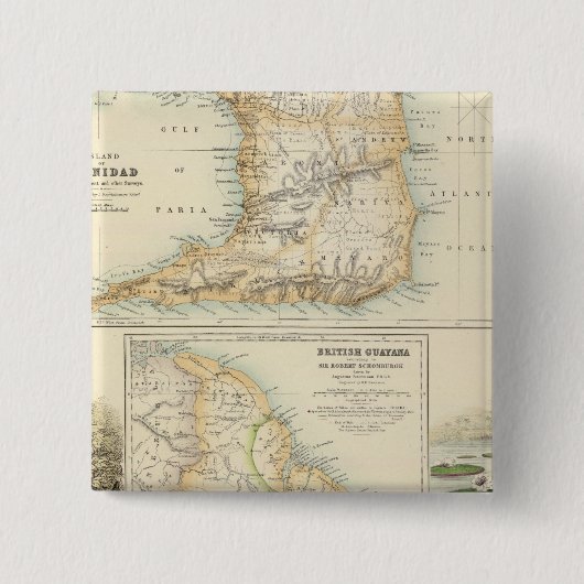 北東海岸の英国領財産 缶バッジ (正面)